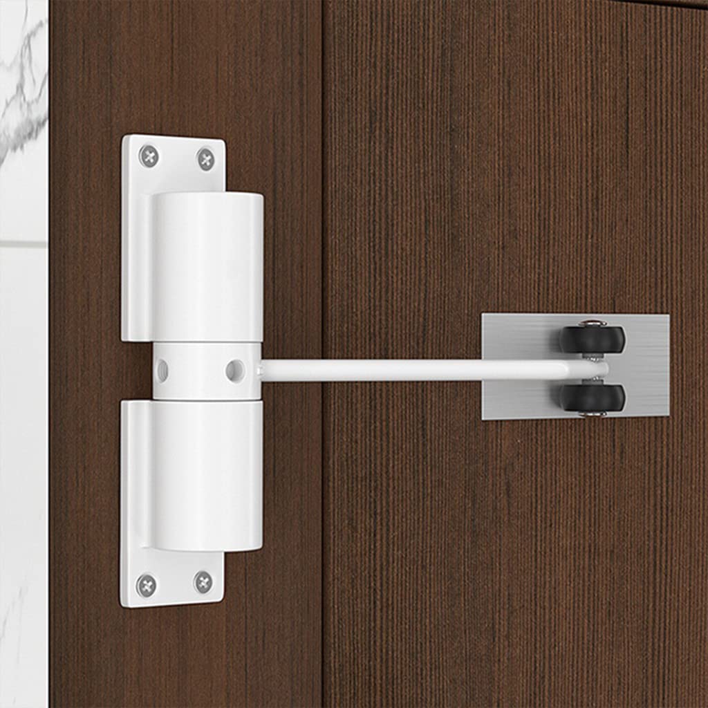 HASTHIP Door Closer, Zinc Alloy Automatic Safety Spring Door Closer, Adjustable Closing Door Hinge, Quiet Door Closer for Wooden Door, Metal Door, Security Door, Weight Up to 30 Kgs (White) HASTHIP Door Closer, Zinc Alloy Automatic Safety Spring Door Closer, Adjustable Closing Door Hinge, Quiet Door Closer for Wooden Door, Metal Door, Security Door, Weight Up to 30 Kgs (White)